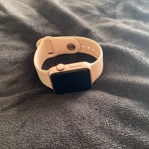 Apple Watch with Pink Band & Charger Cord